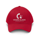 Generic Blonde Conservative Twill Hat- Red